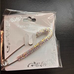 Silver Crystal Brooch